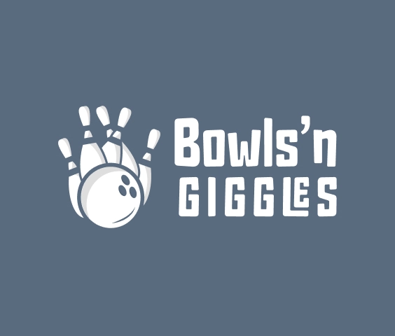 Logo da bowling con illustrazione di birillo