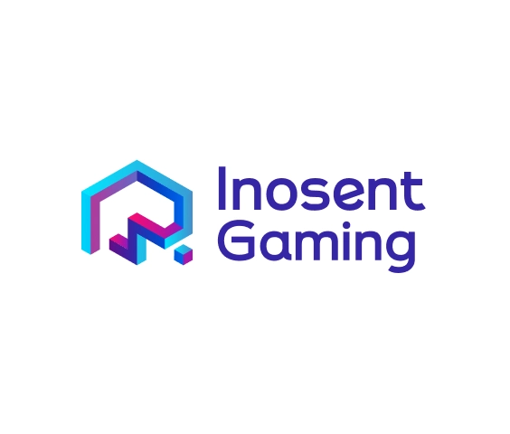Logo gaming moderno con icona geometrica a forma di lettera