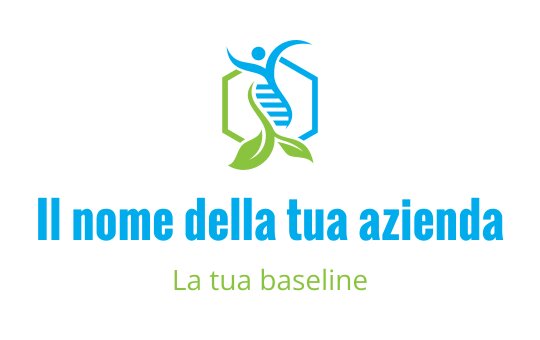 Design del logo moderno con una spirale di DNA e foglie verdi