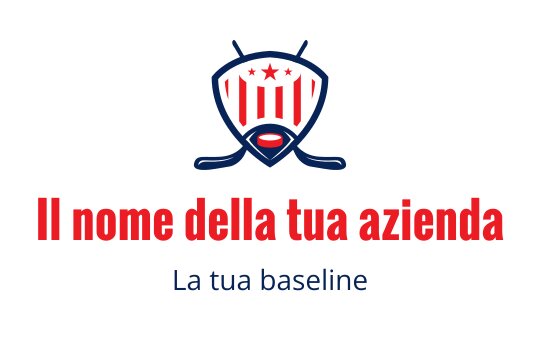 Logo design di uno scudo audace con strisce rosse e stelle