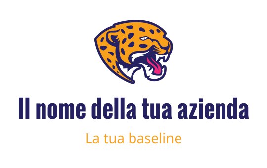 Logo di giaguaro audace con colori arancione e blu vivaci
