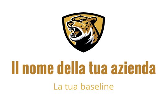 Logo design di testa di leopardo audace in oro e nero