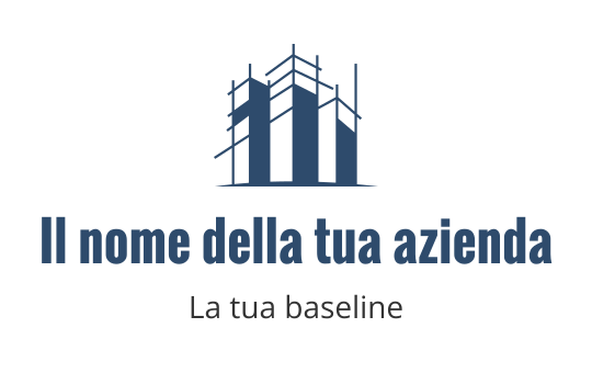 Logo moderno blu con turbine eoliche stilizzate e linee pulite