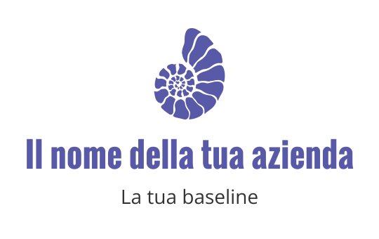 Logo design elegante con conchiglia a spirale viola e tipografia moderna
