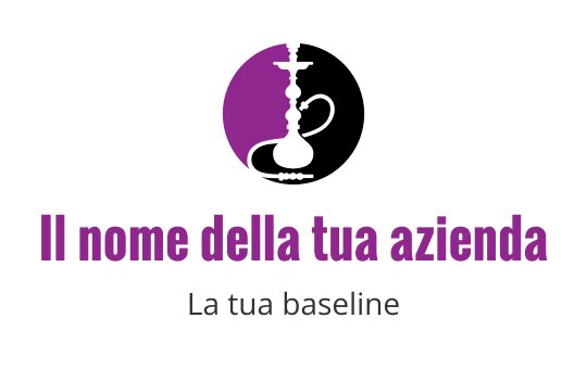 Logo di profilo stilizzato viola con tipografia moderna