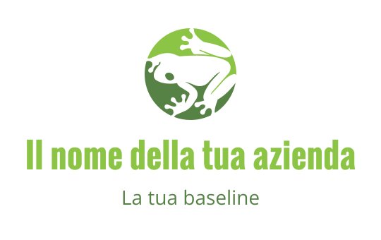 Logo design di una rana verde moderna all'interno di una forma circolare