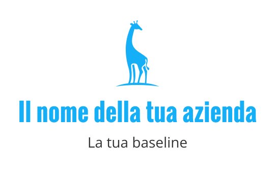 Logo di una giraffa stilizzata blu con un aspetto moderno e giocoso
