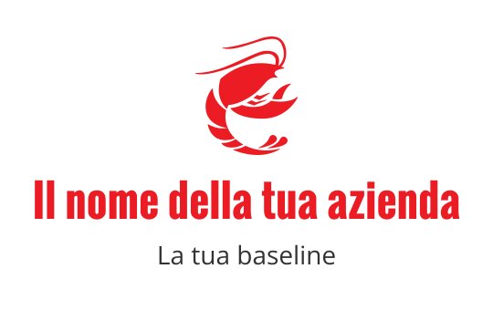 Logo di aragosta rossa audace con chele stilizzate e linee fluide