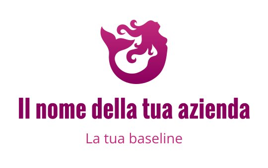 Logo design elegante di sirena in tonalità rosa vivaci