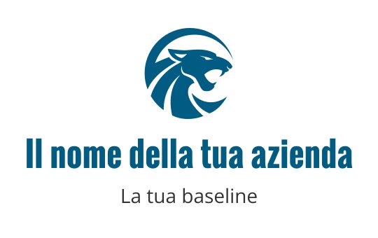 Logo design di testa di leone audace in blu con linee dinamiche