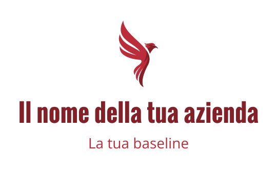 Logo design di un elegante uccello rosso con ali fluide e testo audace