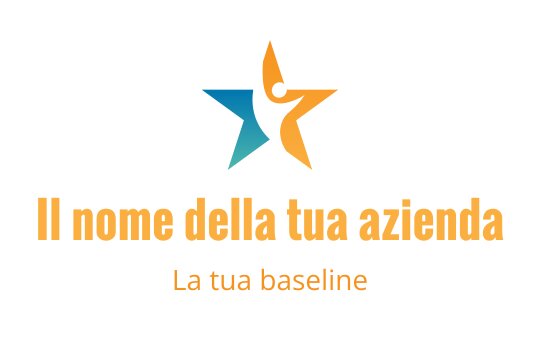 Logo design di una stella colorata con una figura dinamica al centro
