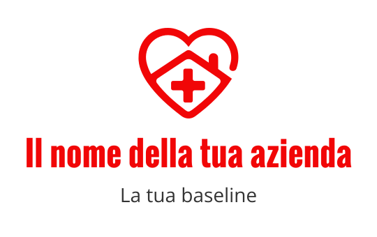 Logo a forma di cuore con una croce medica rossa