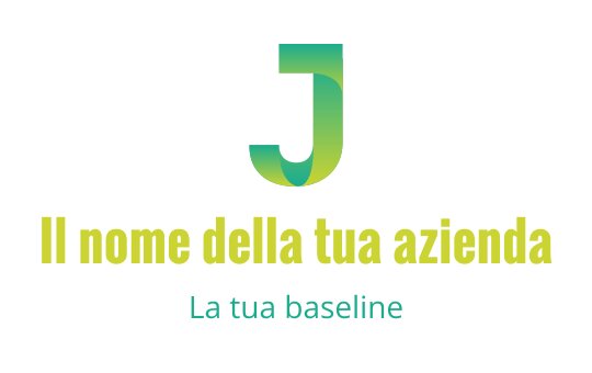 Logo moderno verde e blu con una lettera J stilizzata