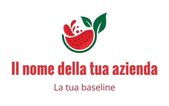 Logo di fragola colorato con foglie verdi e accenti giocosi