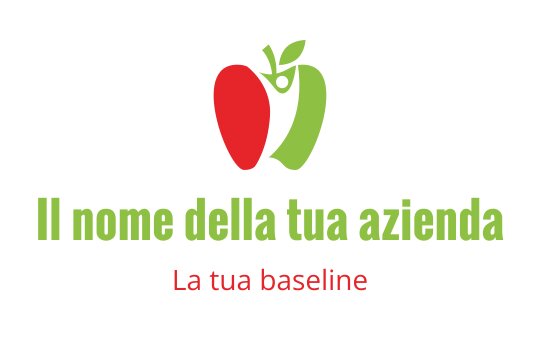 Logo colorato con un motivo di peperoni rossi e verdi