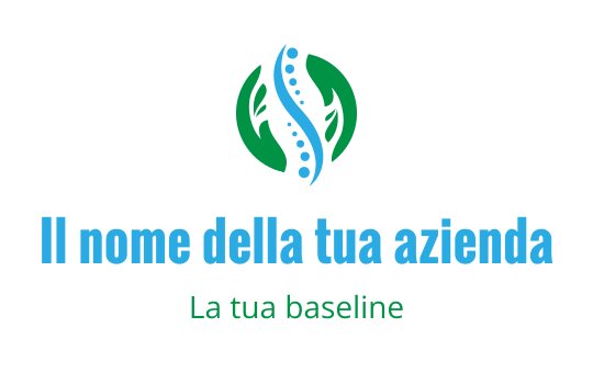 Design del logo moderno con un motivo circolare verde e foglie