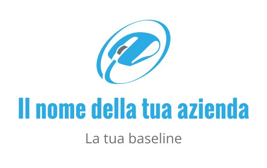 Logo moderno blu con una lettera P stilizzata e contorno ovale