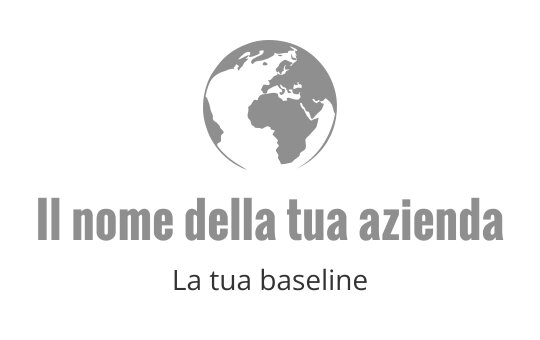 Logo moderno di un globo in grigio con tipografia audace