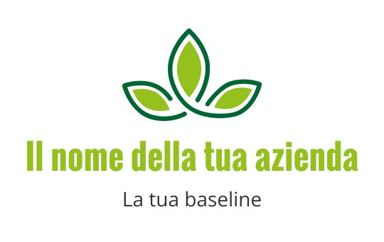 Logo design moderno con foglia verde, forme arrotondate e linee pulite