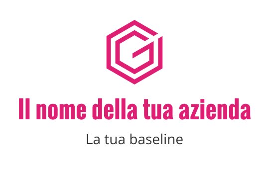 Logo design moderno esagonale con una lettera G rosa audace