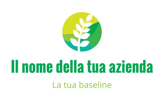 Design del logo moderno con una foglia verde su uno sfondo circolare sfumato