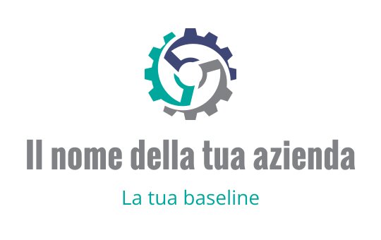 Logo di design moderno con mani intrecciate in blu e verde