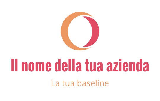 Design del logo circolare moderno con tonalità di arancione e rosa caldo