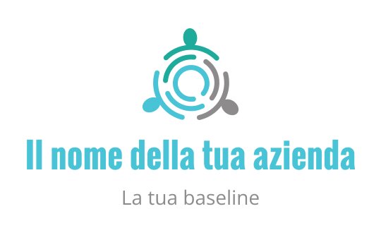 Design del logo moderno con figure interconnesse in turchese e grigio