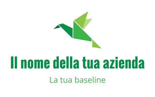 Logo design moderno di un uccello origami verde con forme geometriche
