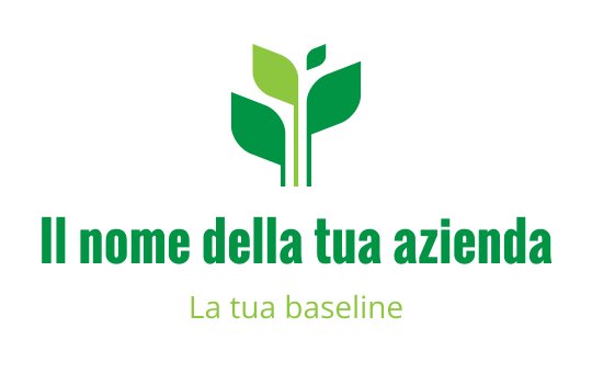 Logo moderno verde con foglie stilizzate e un font pulito