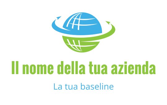 Logo moderno con elementi blu e verdi che si intrecciano