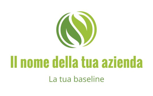 Design del logo moderno verde con un motivo a foglia circolare