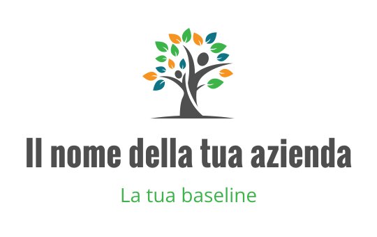 Logo di un albero colorato con foglie vivaci e un tronco robusto