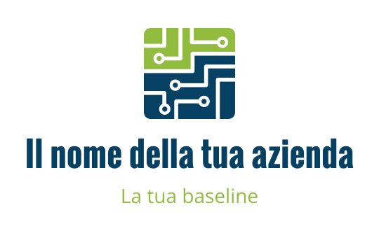 Logo moderno con un motivo geometrico in verde e blu