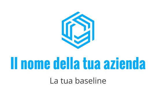 Design del logo esagonale blu moderno con linee intrecciate
