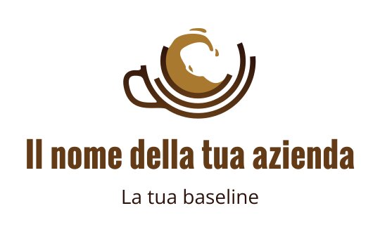 Logo di tazza di caffè elegante con vapore avvolgente in toni caldi