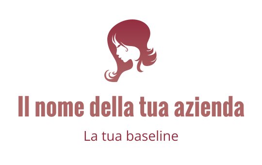 Design del logo elegante con la silhouette di una donna dai capelli fluenti