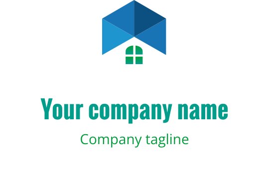Logo moderno con un albero stilizzato in turchese e blu con accenti verdi