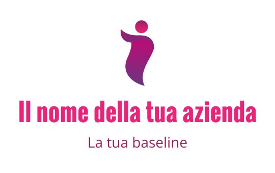 Design del logo astratto moderno con una figura rosa e forme arrotondate