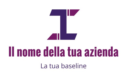Logo moderno con una lettera "L" stilizzata in viola e rosa
