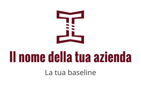 Logo audace con una lettera "I" stilizzata in bordeaux