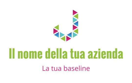 Logo design geometrico colorato con una lettera J stilizzata