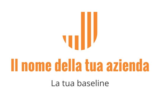Design del logo moderno con una lettera J stilizzata e strisce arancioni