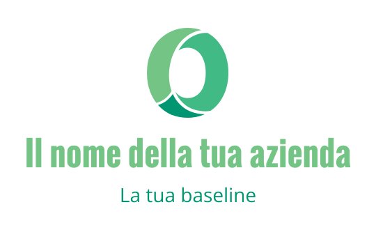 Design del logo circolare verde moderno con elementi sovrapposti