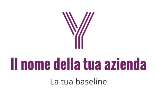 Logo moderno viola con una lettera Y stilizzata e linee