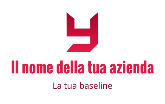 Logo moderno rosso con una lettera Y stilizzata