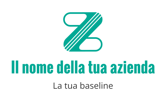Logo moderno in turchese con una lettera Z stilizzata e linee