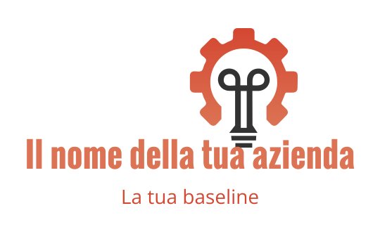 Design del logo creativo con una lampadina all'interno di un ingranaggio
