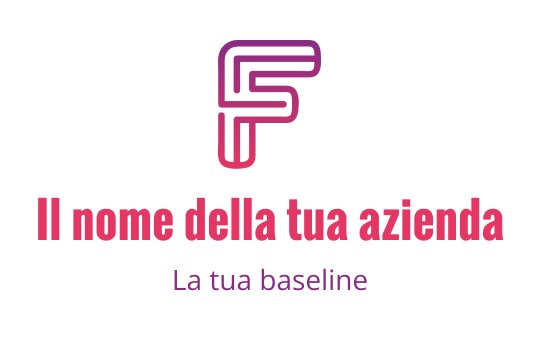 Design del logo moderno con una lettera F stilizzata in gradiente rosa e viola
